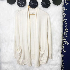 ARITZIA WILFRED Silk Cashmere Open Front‎ Knit Cardigan